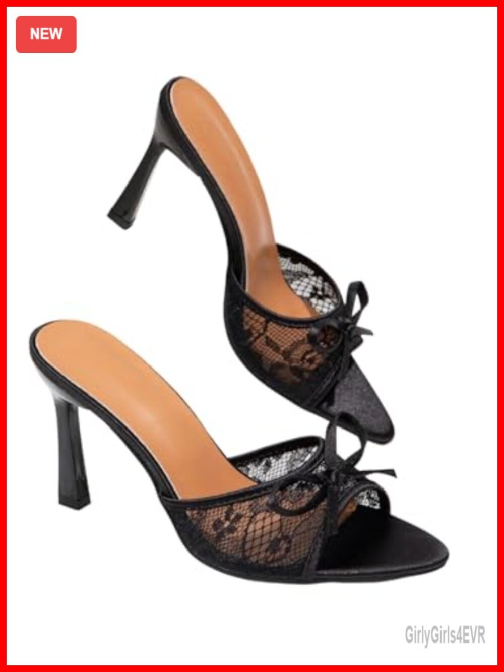 Women's Kitten Heel Bow Sandals Mesh Slip On Dress Shoes